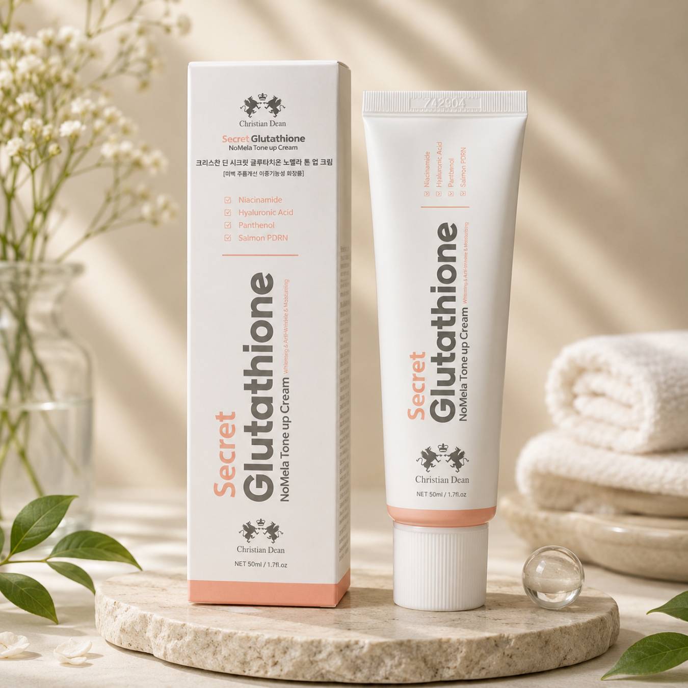 Christian Dean Secret Glutathione NoMela Tone Up Cream 